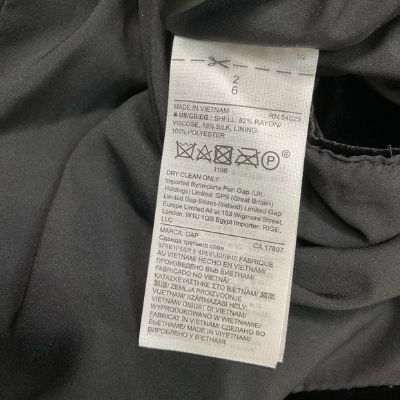 Gap Velvet Blazer Black Lightweight Notch Collar Size 2 - Picture 4 of 5